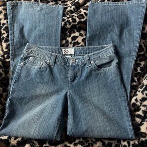 SO Women's Medium Blue Bootcut Denim Jeans